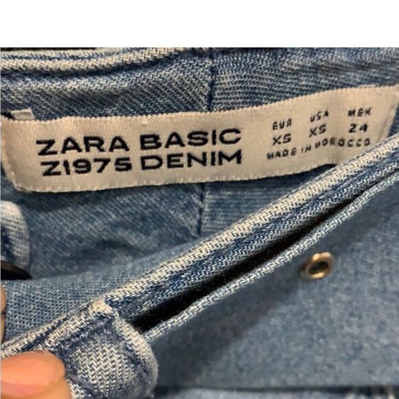 Zara High Rise Blue Jeans with Slim Fit - Picture 4 of 6